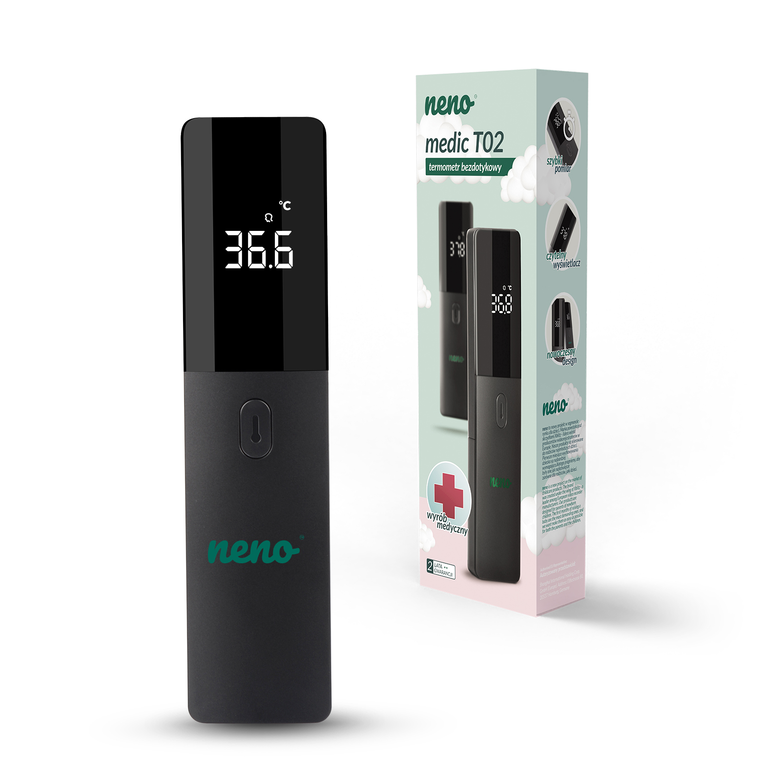 Bezdotykowy termometr Neno T02