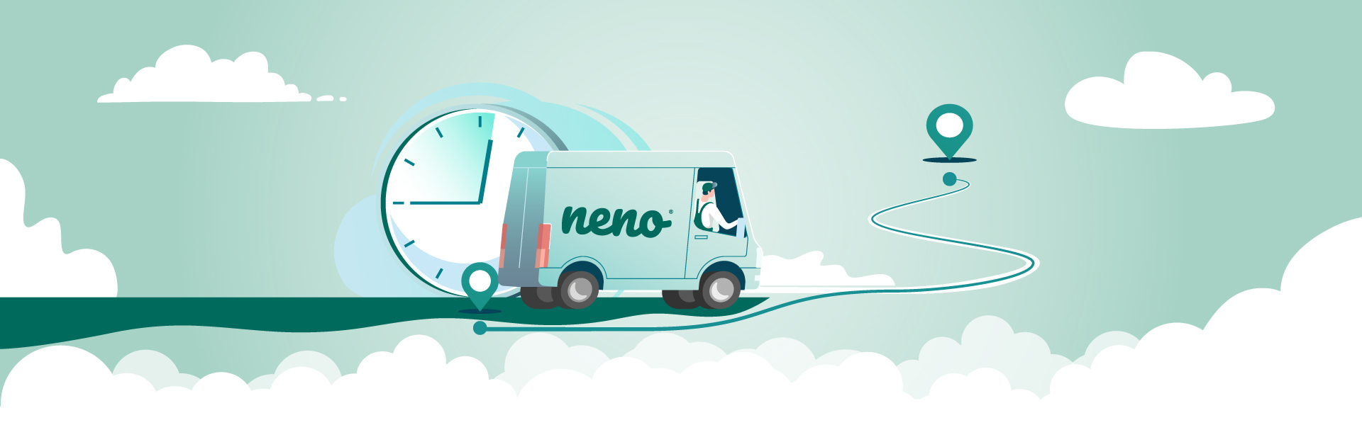 neno  kurier dostarcza marce przesyłkę 