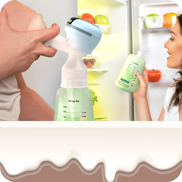 woman preparing bags for freezing breastmilk