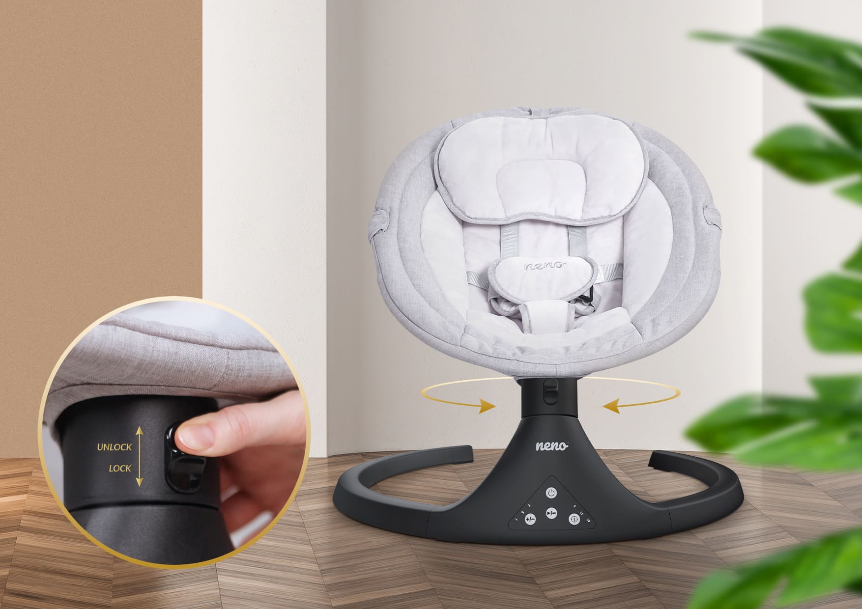 Aurora rocker and unlock and lock buttons