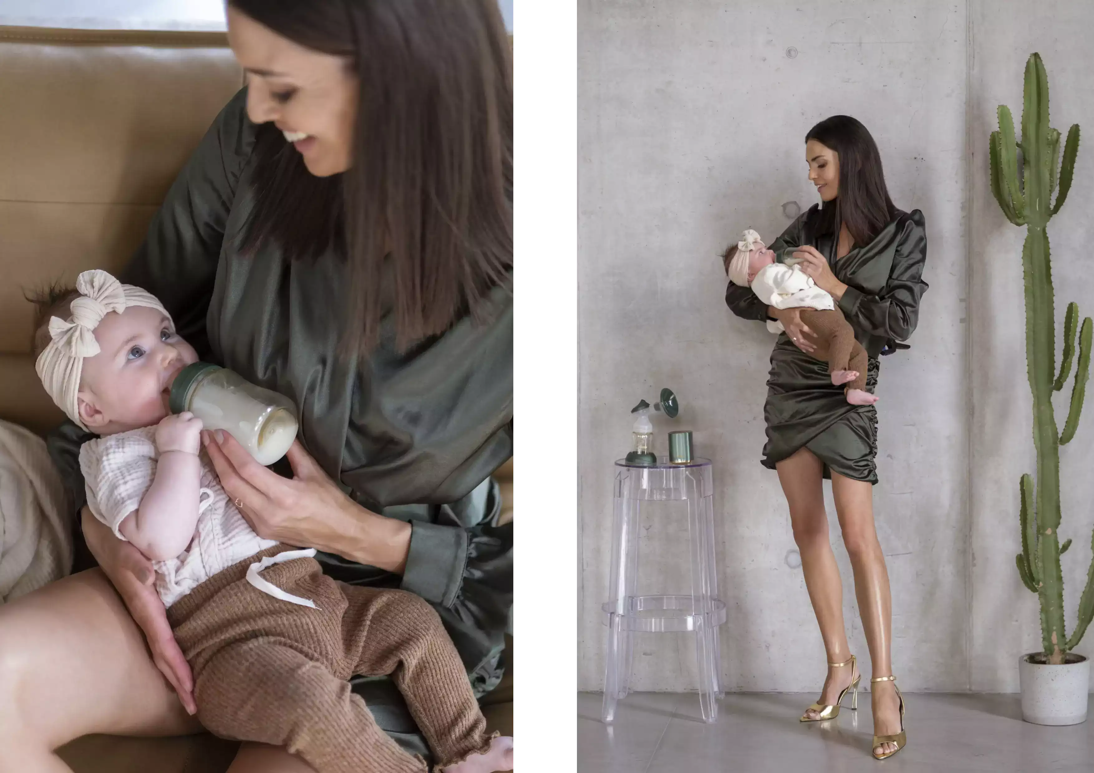 Laktator Bueno-kobieta z dzieckiem i laktatorem Neno Bueno