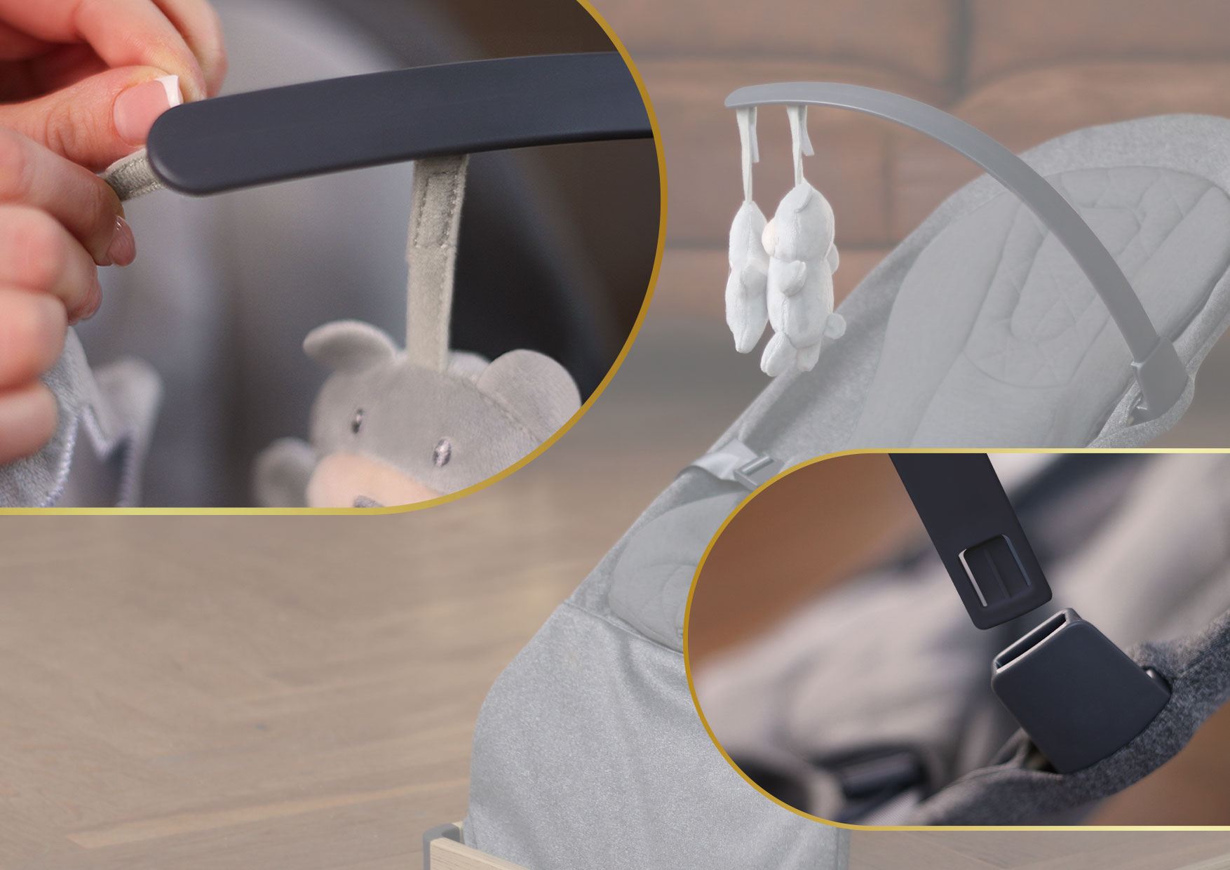 zabawki przy leżaczku Neno Chiaro