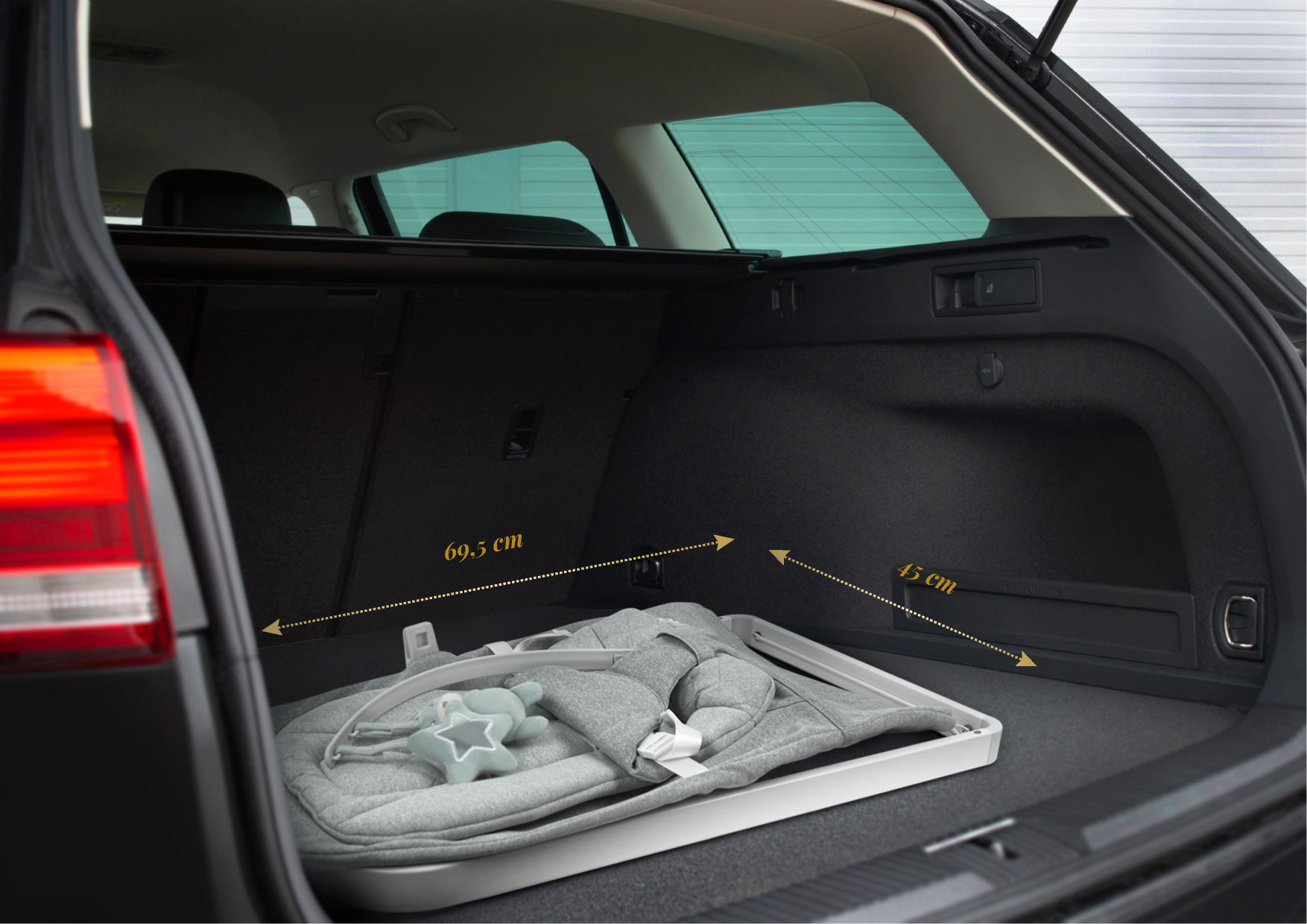 leżaczek w aucie