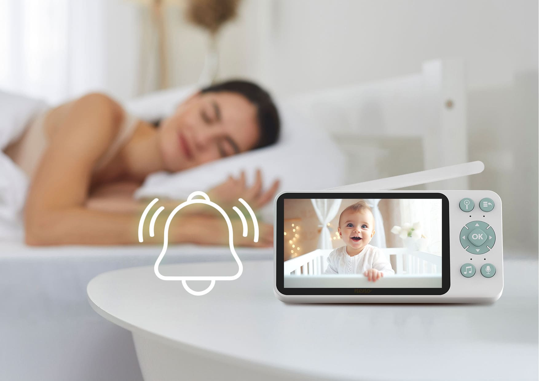 niania mierząca temperaturę