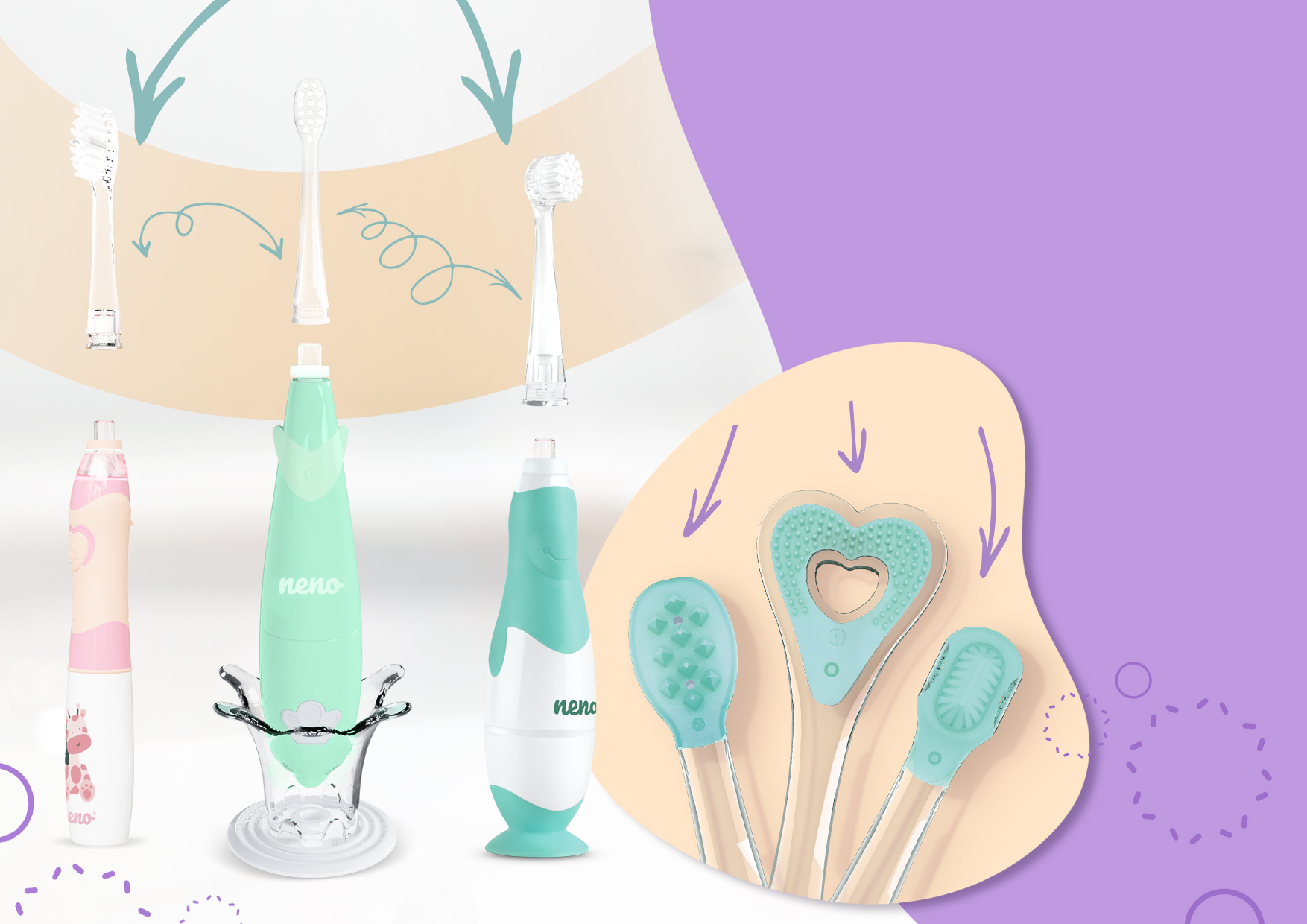 szczoteczki Neno i końcówki do nich