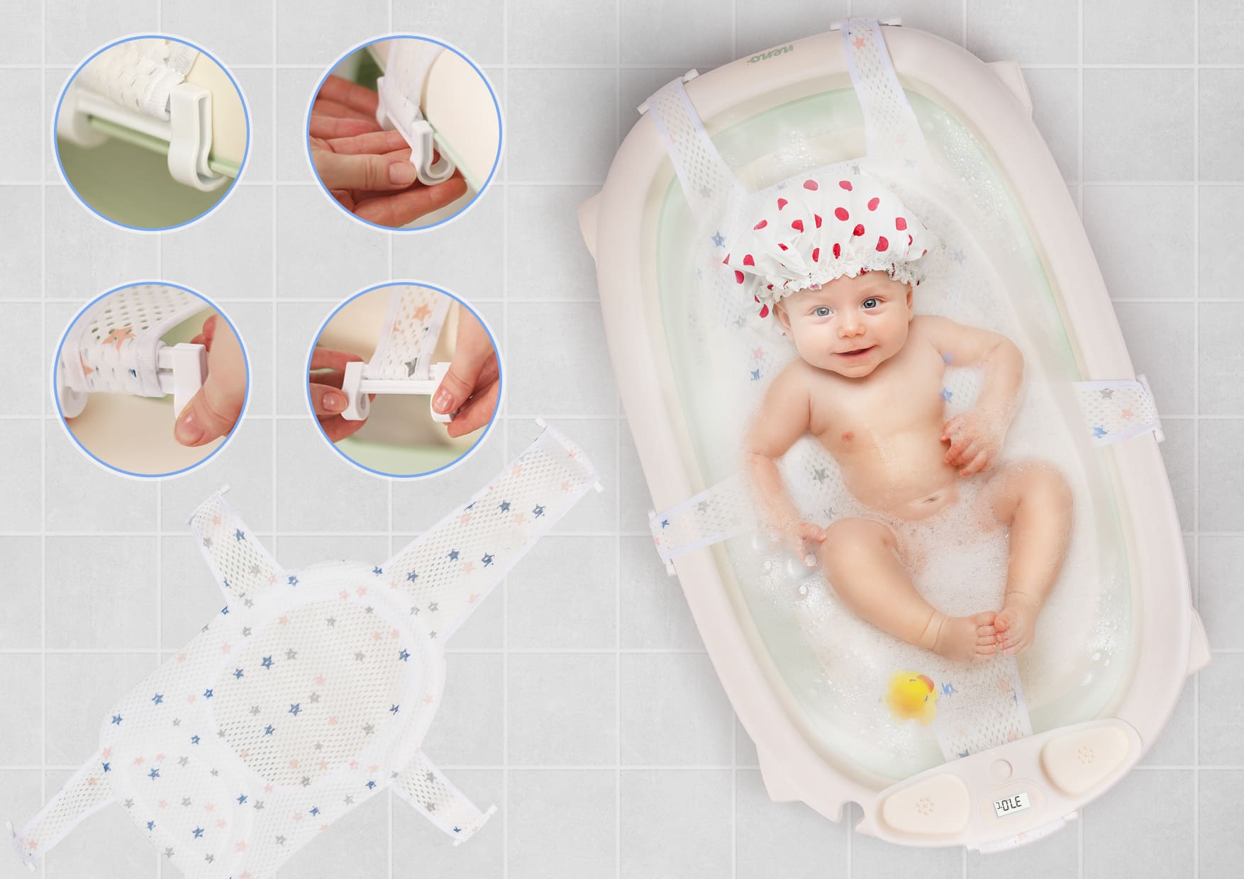 kobieta rozkładająca matę i w tle dziecko oparte o kanapę