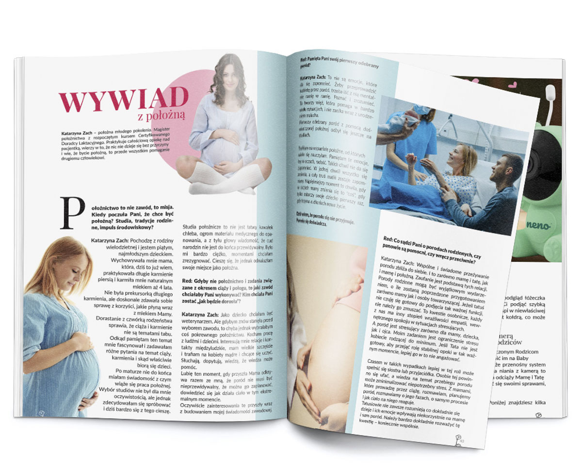 magazyn every mom is a superhero otwarty na wywiadzie z położną
