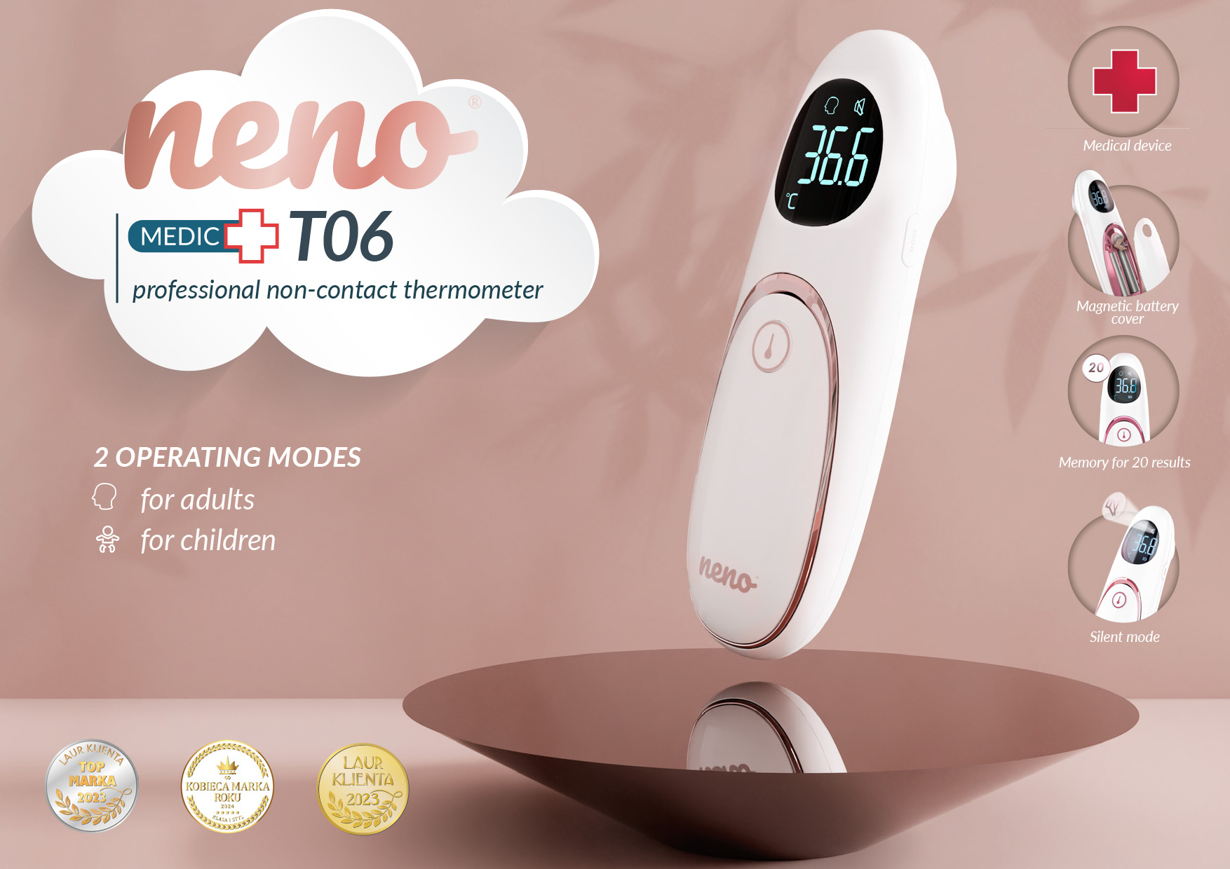 Professional temperature measurement Neno Medic T06
