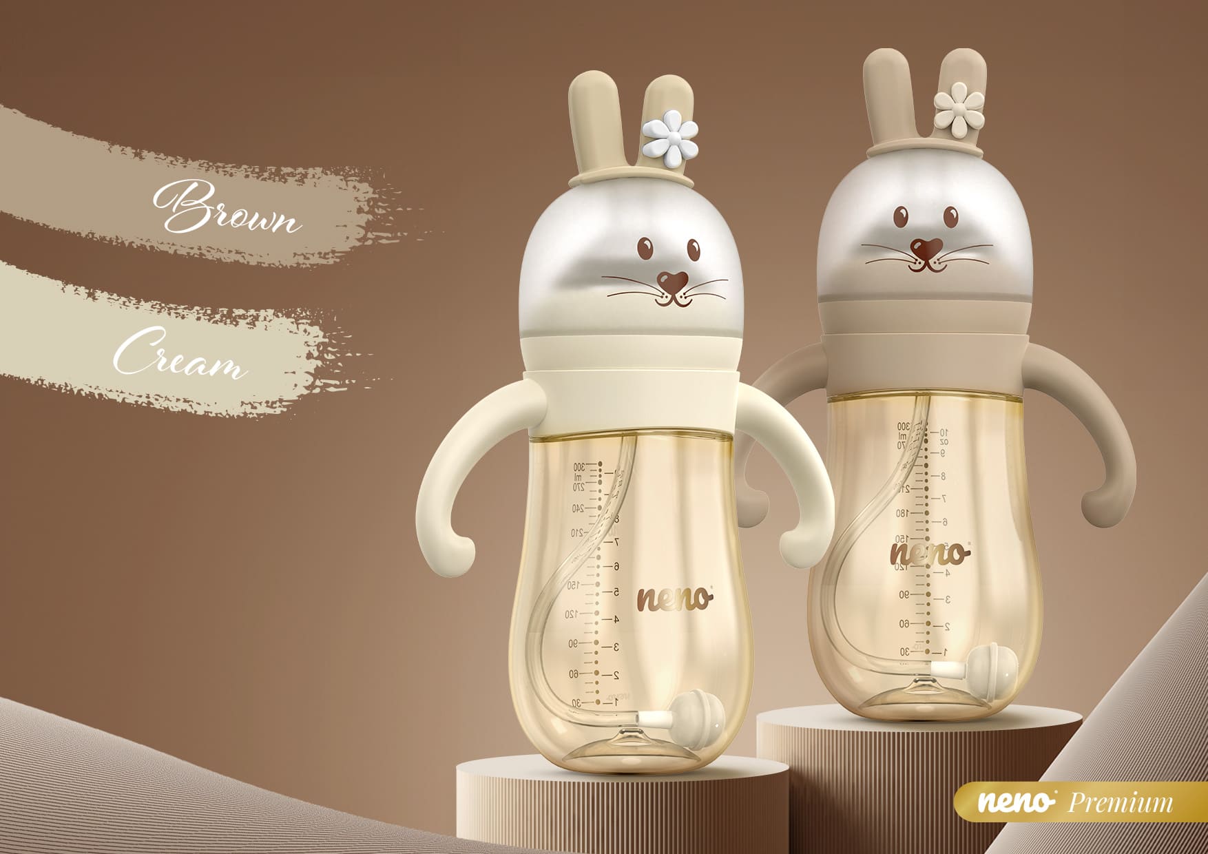 dwa kolory Neno Mio - brown, cream