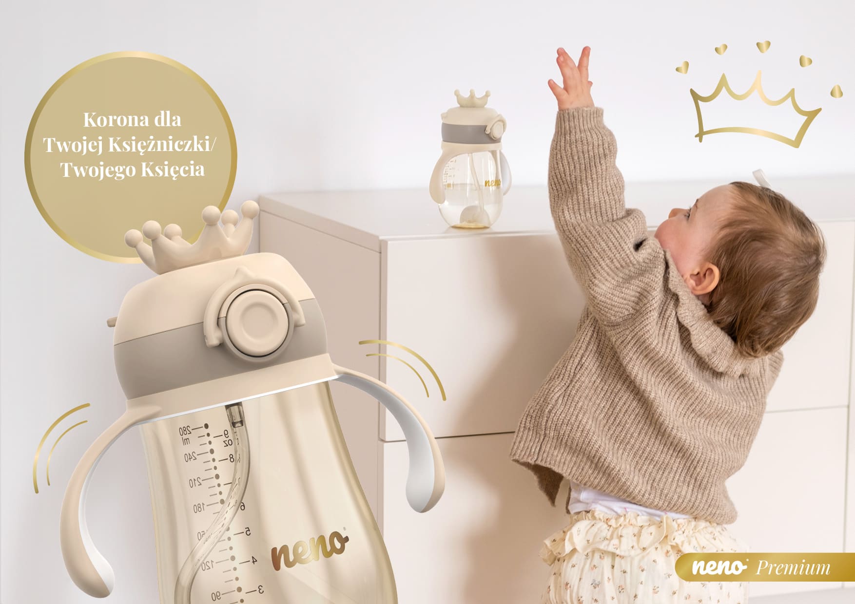 dziecko sięgające po bidon Neno Mio2