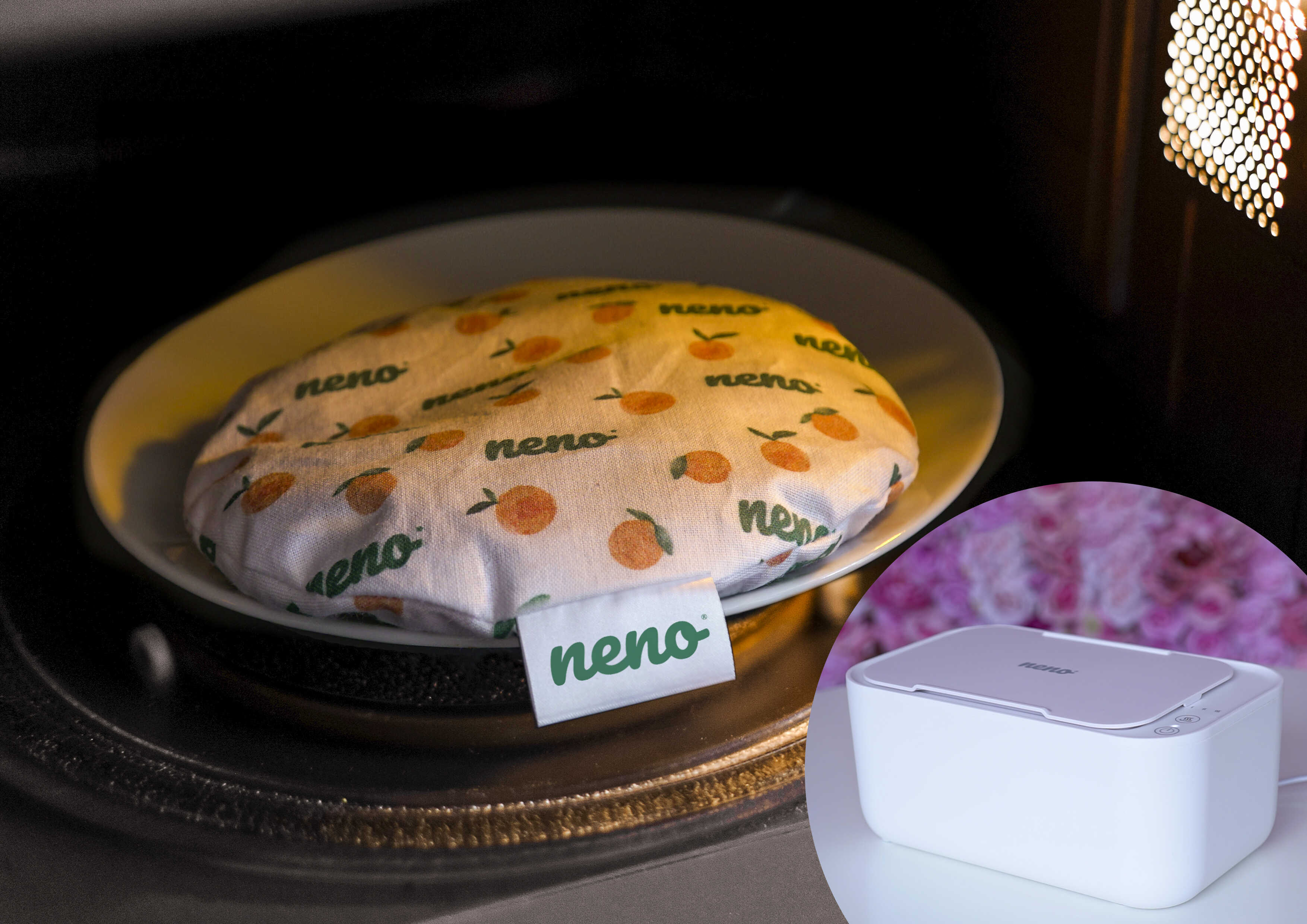 termofor na talarzu i w tle Neno Calor