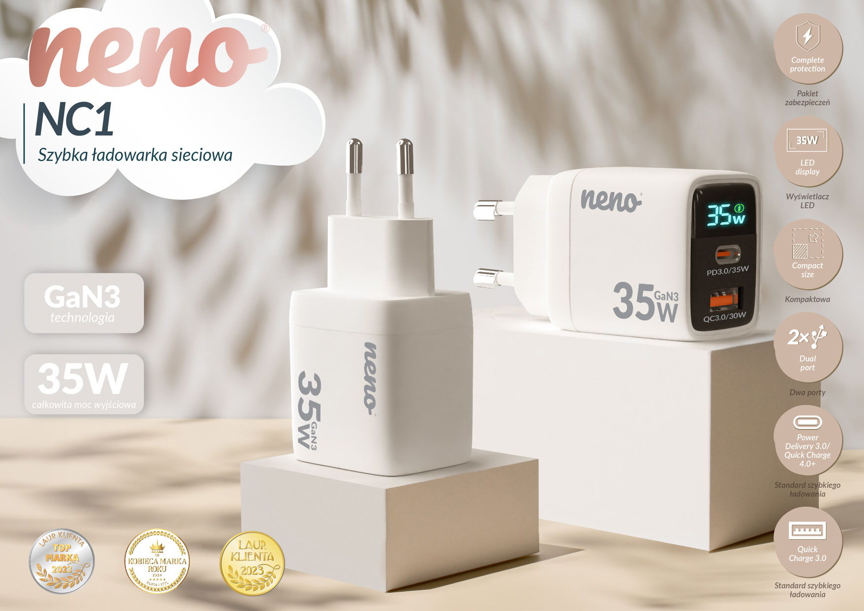 szybka ładowarka sieciowa NC1