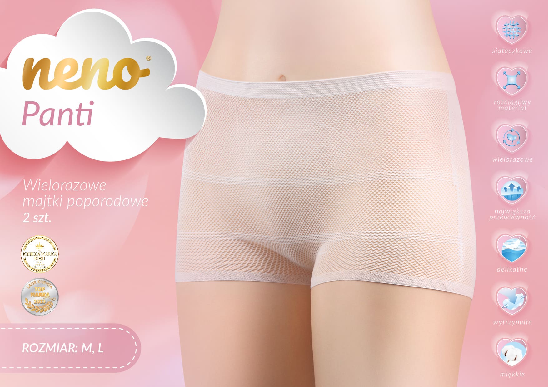 Neno Panti - wielorazowe majtki poporodowe