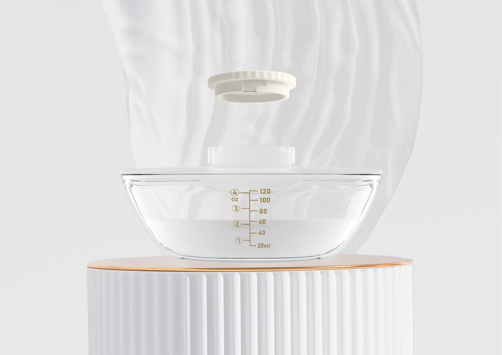 pojemnik z nakrętką na mleko