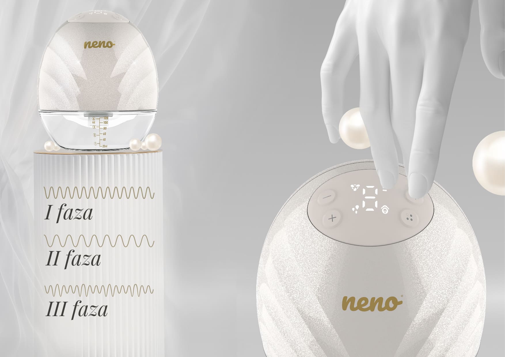 ręka z laktatorem Neno Perla