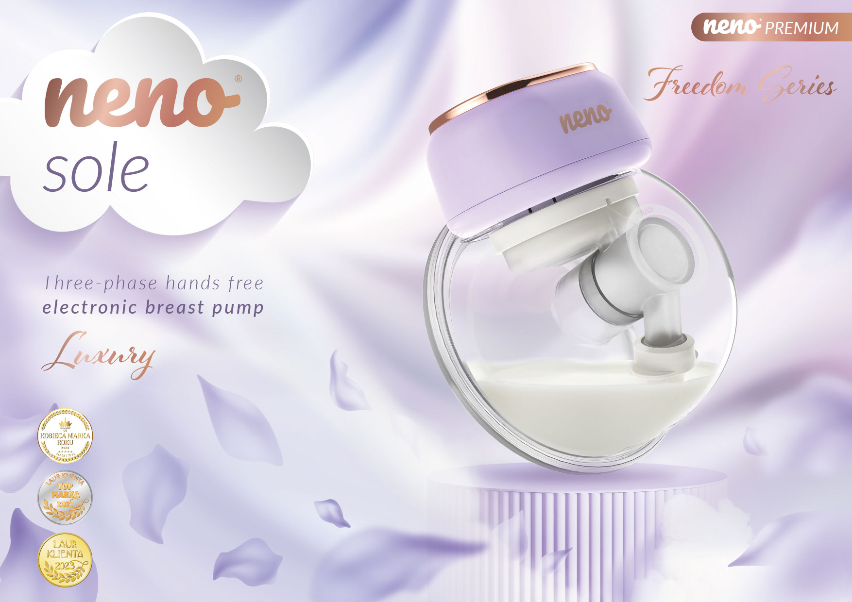 trojfazowy laktator elektroniczny muszlowy Neno Sole