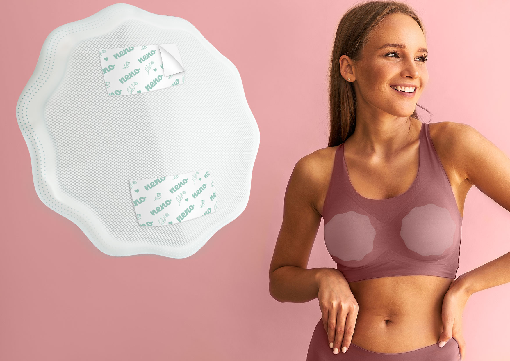 wkładki laktacyjne i zbliżenie na warstwę absorbującą