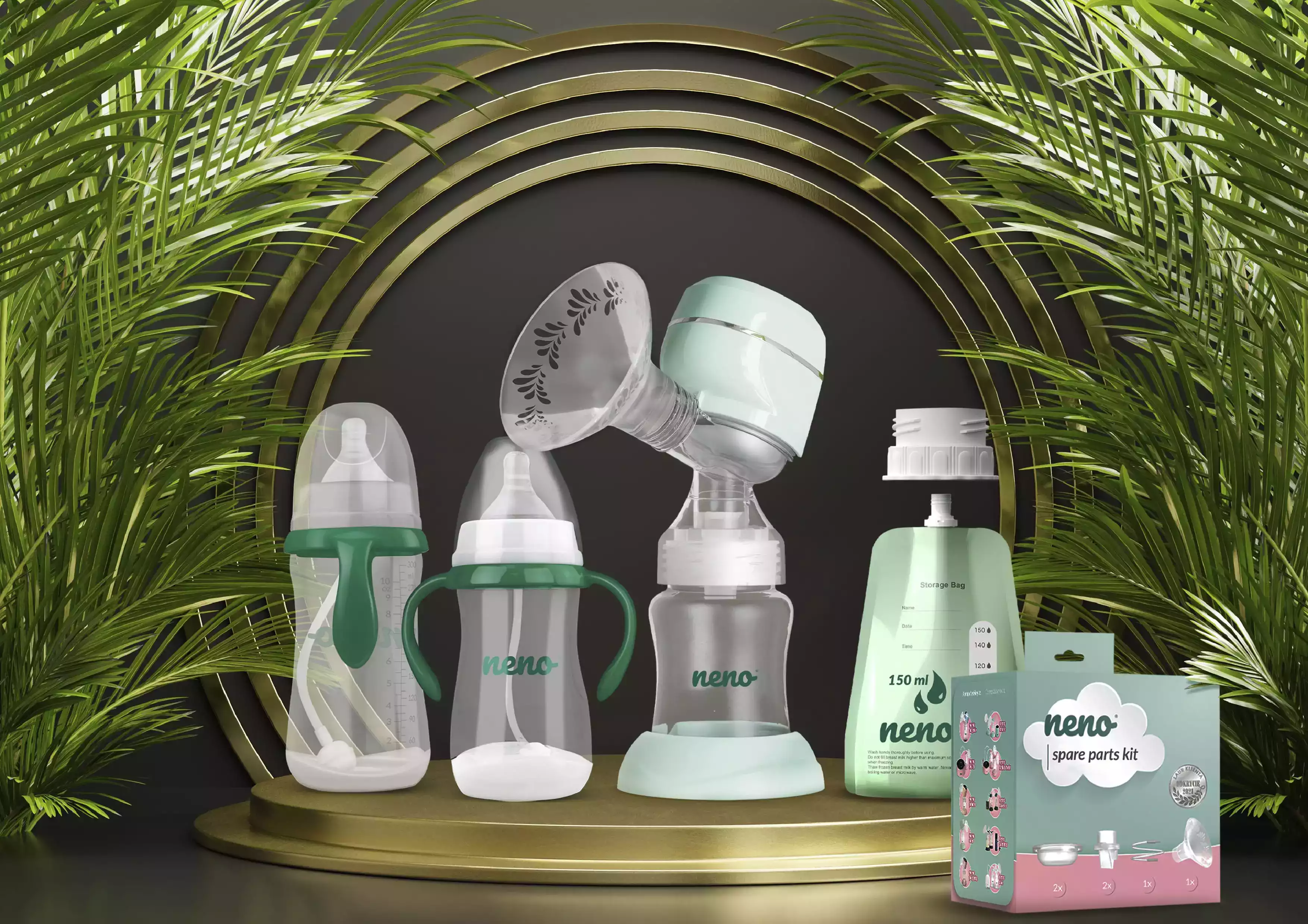 produkty Neno - butelki, laktator i woreczki