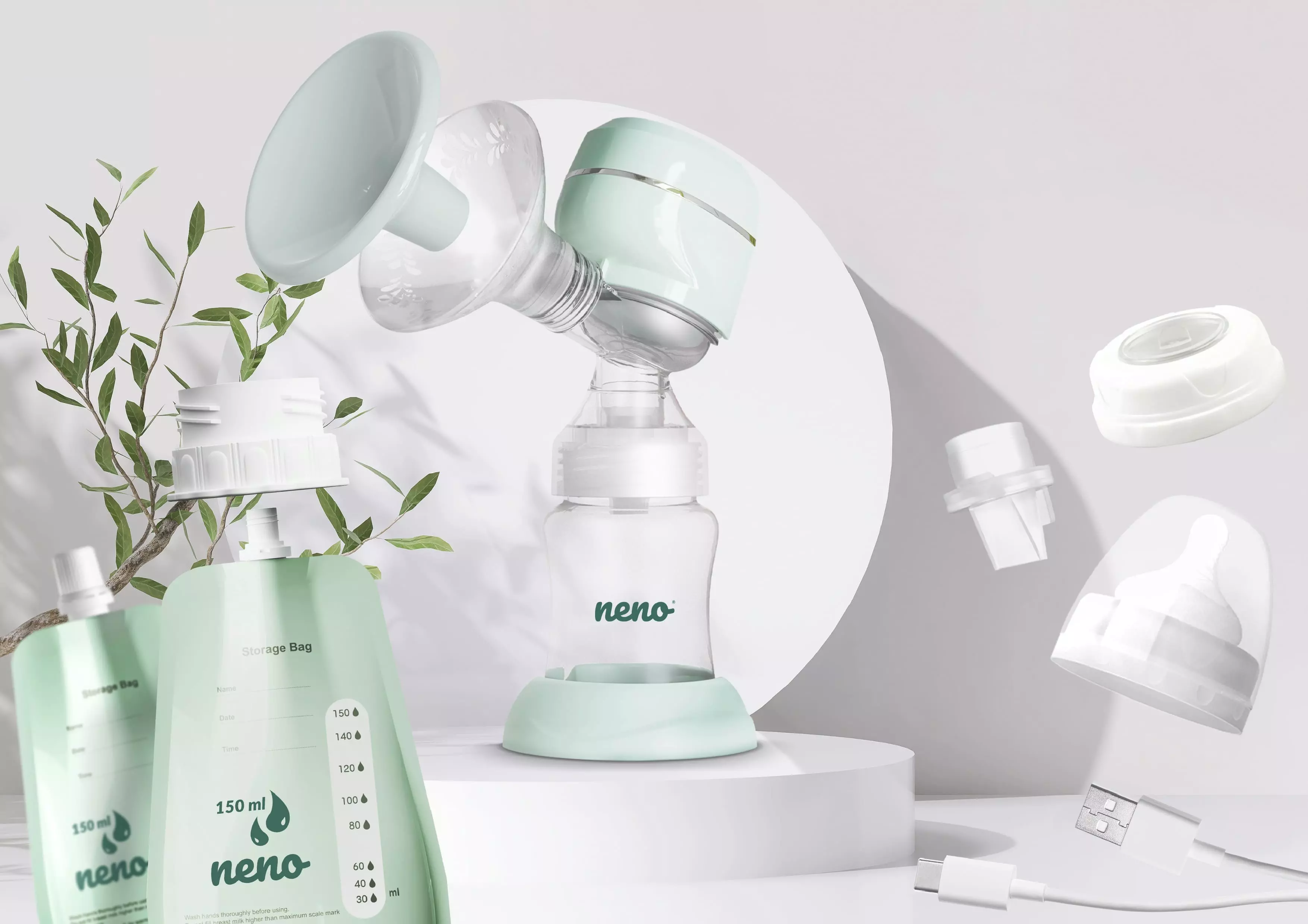 laktator Neno Uno i woreczki do mrożenia pokarmu