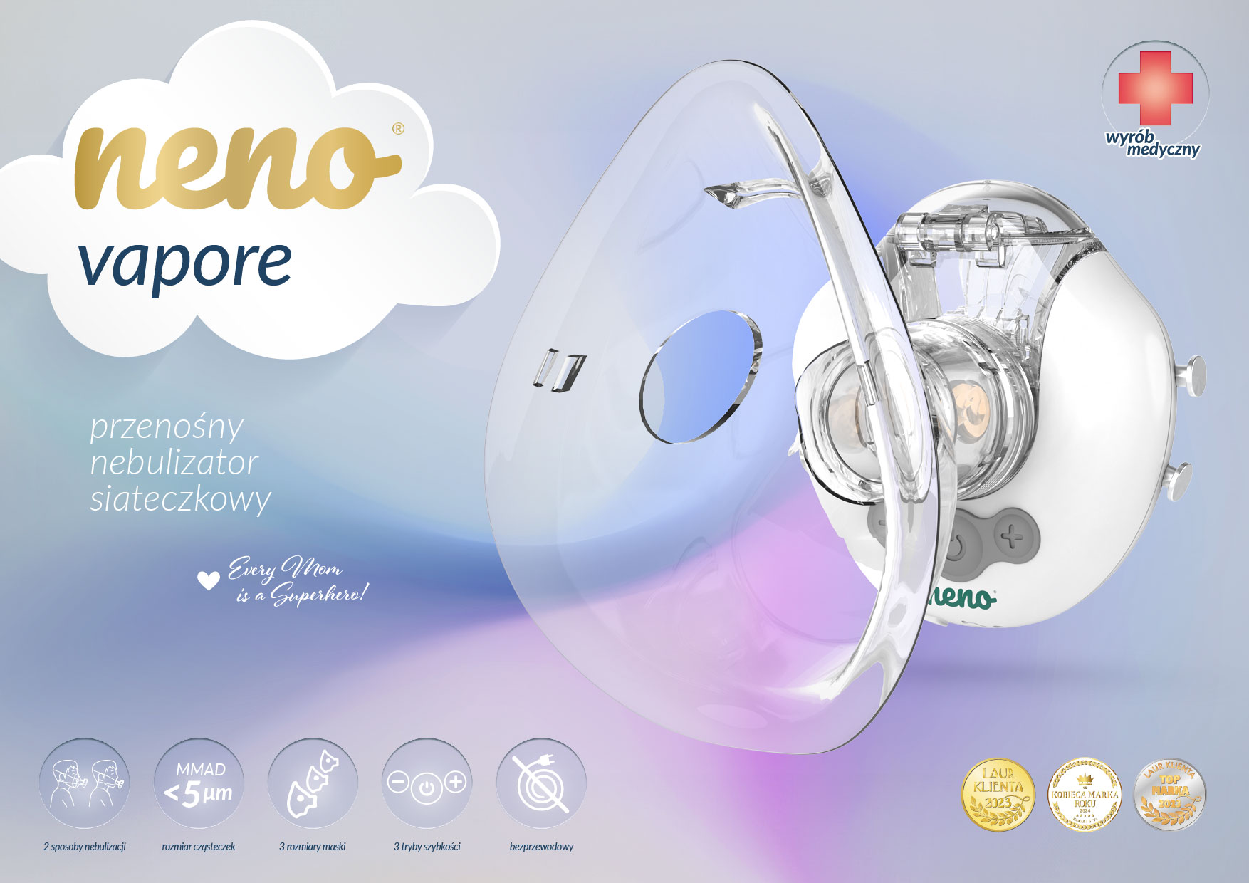 Przenośny nebulizator siateczkowy Neno Vapore