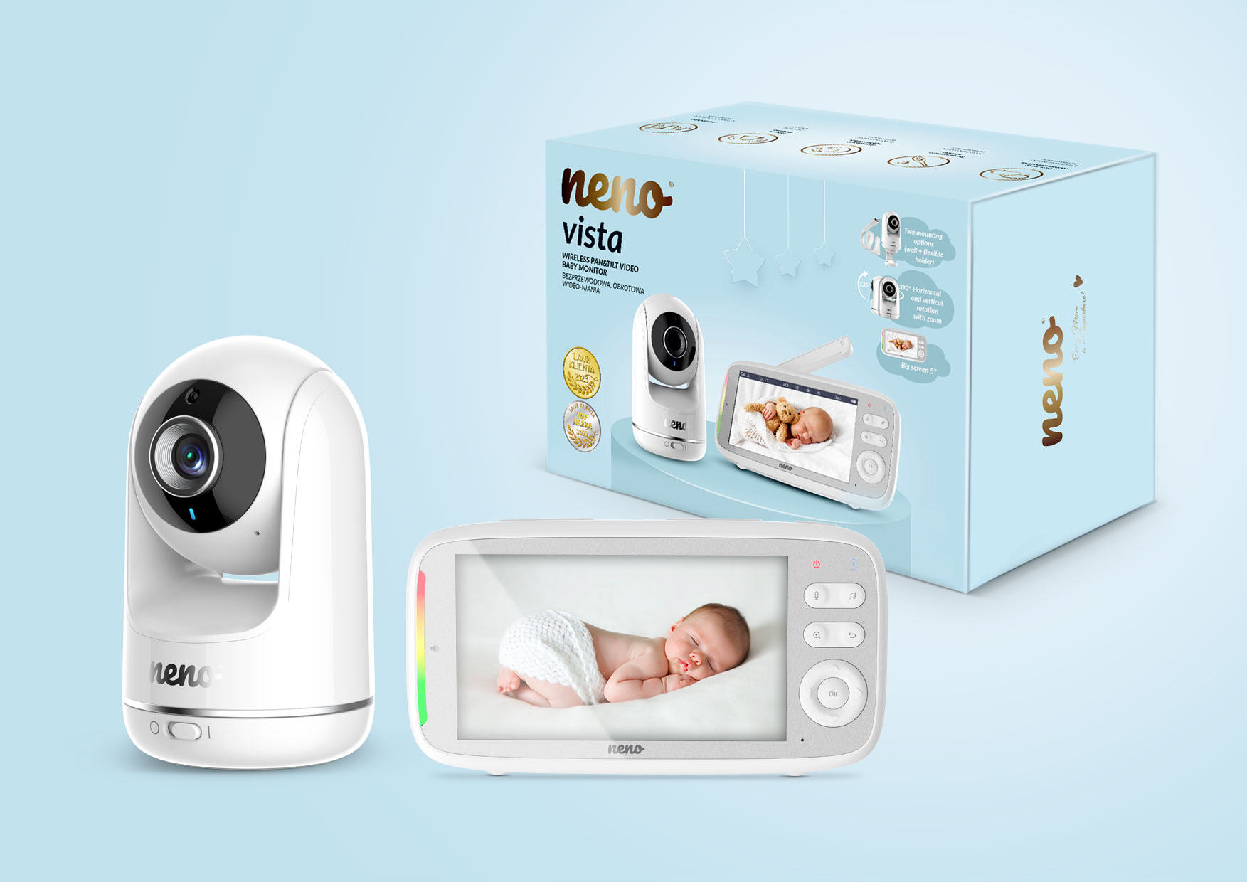 Neno Vista - Bezprzewodowa, obrotowa wideo-niania