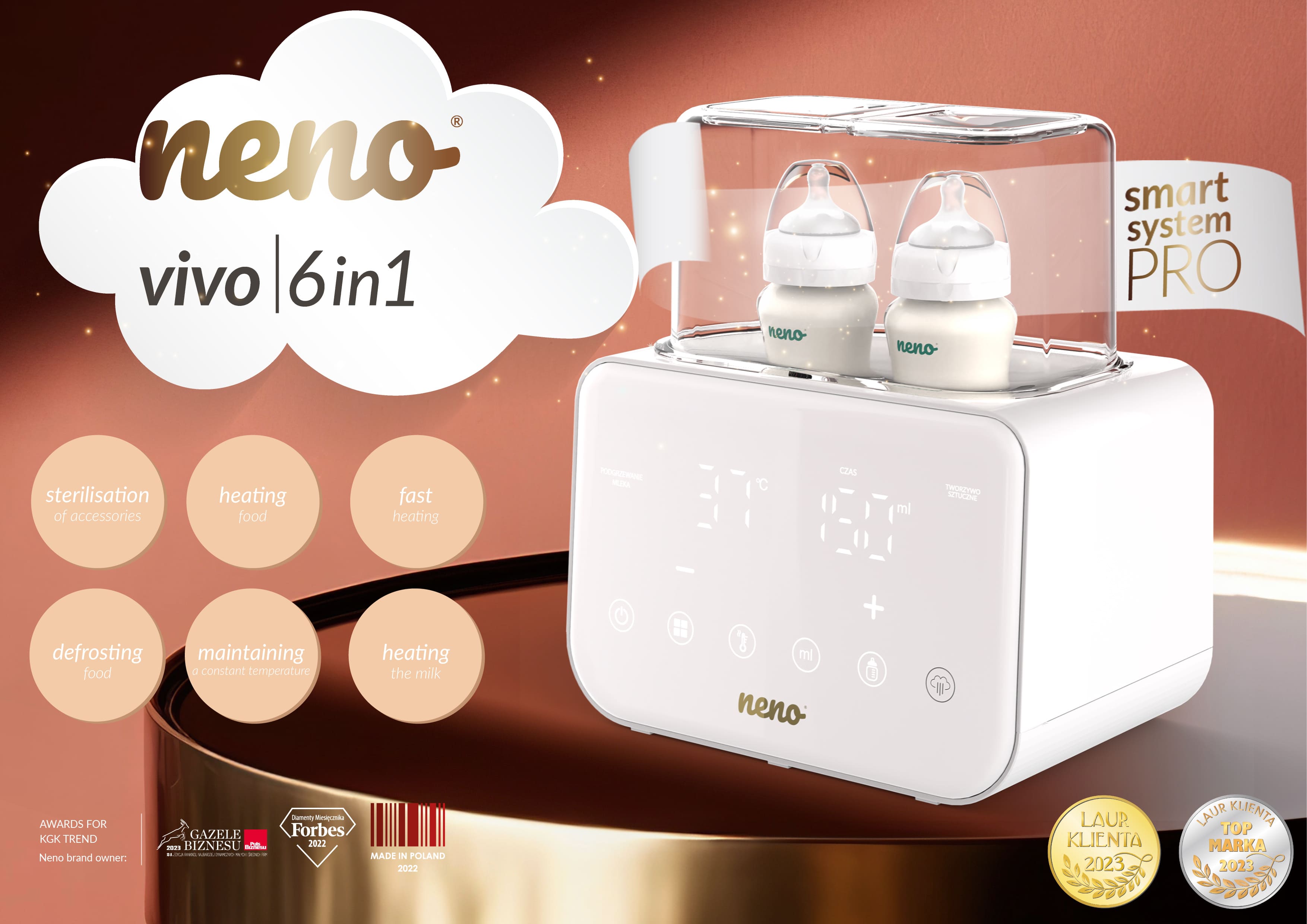 Neno Vivo - 6 in 1 device for heating bottles